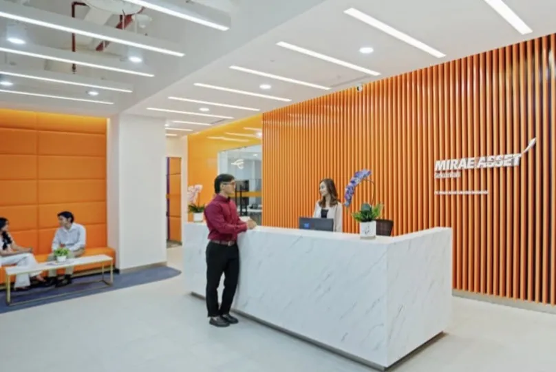 Reception area di kantor Mirae Asset. (Tangkapan layar Instagram/arkadiaworks: Julian)