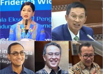 Lima pimpinan baru OJK 2026-2031 hasil fit and proper test DPR. (Kolase/Foto: Julian/Dok.Infobanknews)