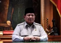 Presiden Prabowo Subianto memberikan ucapan selamat Idul Fitri 1447 Hijriah kepada seluruh masyarakat Indonesia. (Tangkapan layar YouTube @SekretariatPresiden: Julian)