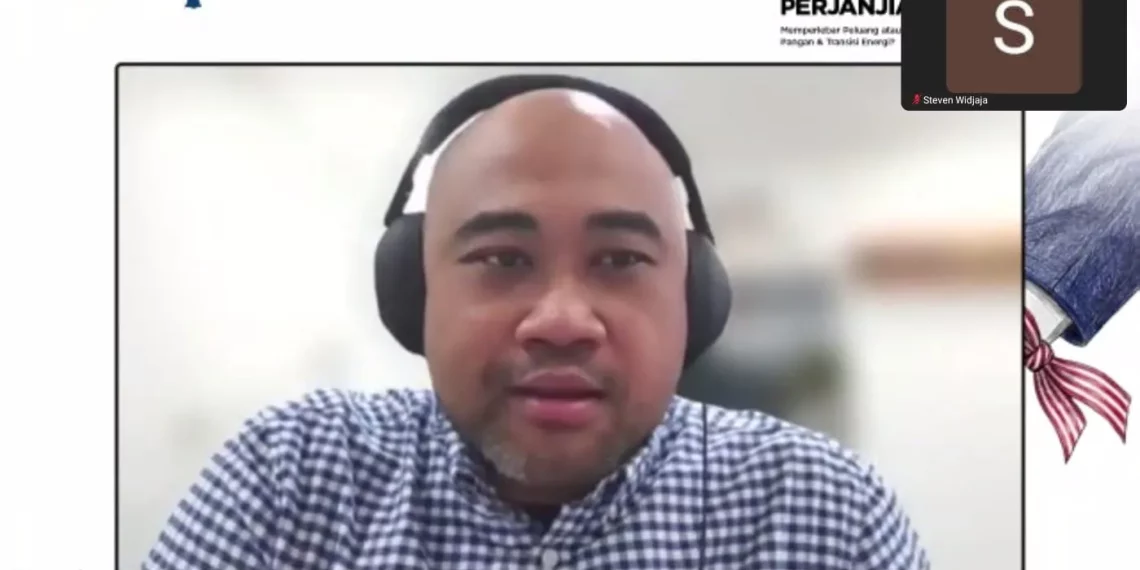Peneliti CSIS dan Postdoc Fellow VU Amsterdam, Riandy Laksono dalam sebuah diskusi virtual, Kamis (5/3). (Tangkapan layar Webinar: Steven Widjaja)