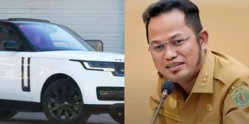 Ilustrasi Gubernur Kaltim dan mobil dinas baru senilai Rp8,49 miliar. (Foto kolase: Plus Auto dan Portal Kaltim)