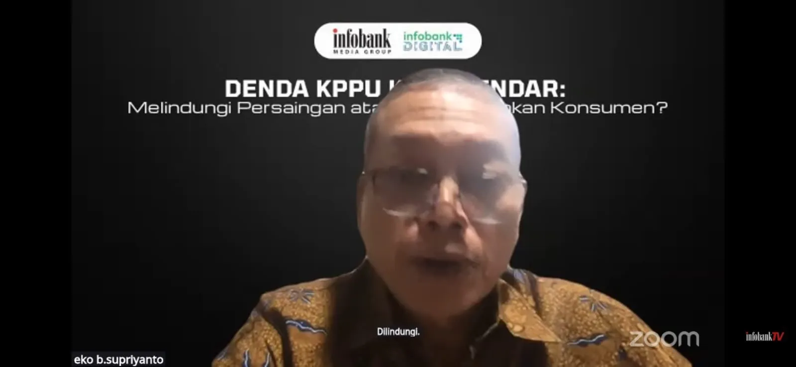 Chairman Infobank Media Group, Eko B. Supriyanto dalam talkshow daring yang diselenggarakan Infobank Digital, Member of Infobank Media Group, Selasa, 14 April 2026. (Tangkapan layar YouTube @infobanktv: Khoirifa)