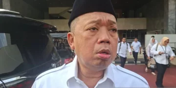 Menteri Agraria dan Tata Ruang/Kepala Badan Pertanahan Nasional (ATR/BPN) Nusron Wahid menjawab pertanyaan dari awak media di Jakarta, Selasa (31/3/2026). (ANTARA/Aji Cakti)