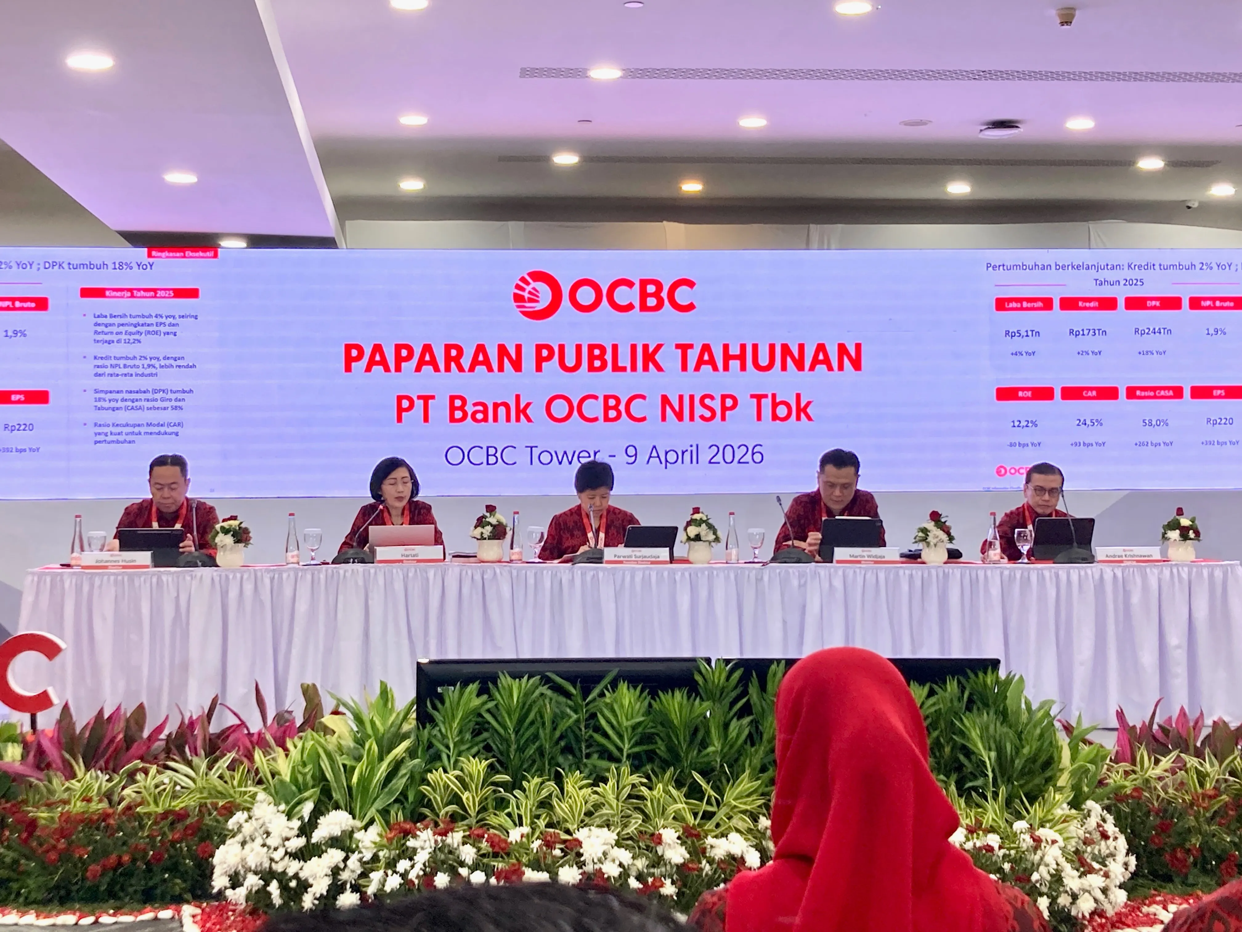 RUPST OCBC digelar di OCBC Tower, Jakarta, 9 April 2026. (Foto: Prima Gumilang)