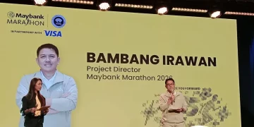 Bambang Irawan, Project Director Maybank Marathon 2026 dalam konferensi pers Road to Maybank Marathon 2026 di Jakarta, 30 April 2026. (Foto: Mohammad Adrianto Sukarso)