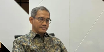 Direktur PT Pemeringkat Efek Indonesia, Wahyu Trenggono dalam acara media gatherig di Jakarta, 28 April 2026. (Foto: Alfi Salima Puteri)