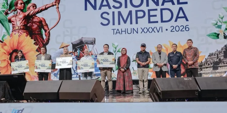 Penarikan Undian Nasional Simpeda Periode ke-2 Tahun XXXVI-2026 bertajuk "Sinergi Nusantara", di Ballroom Hotel Alila Surakarta, Jawa Tengah, Jumat, 17 April 2026. (Foto: M. Zulfikar)
