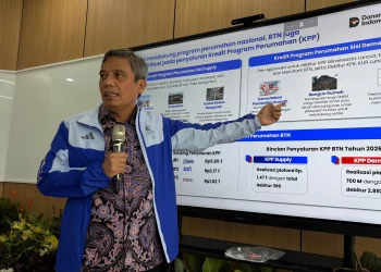 Direktur Utama BTN, Nixon Napitupulu, mengatakan tren kualitas kredit konstruksi terus membaik, terutama untuk penyaluran kredit baru yang kini jauh lebih selektif (Foto: M.Ibrahim)