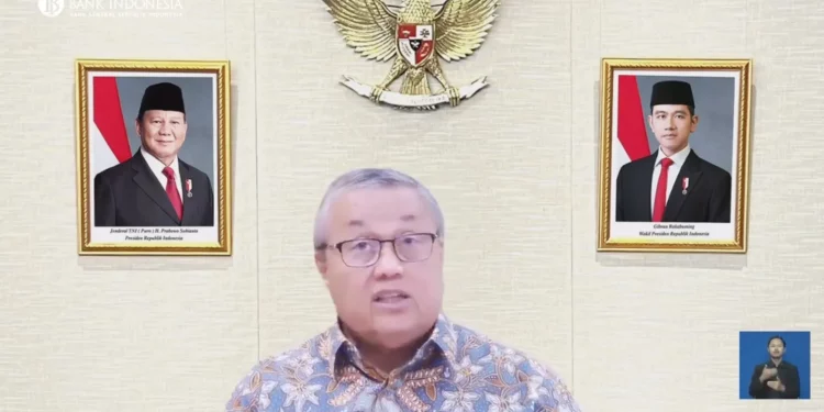 Gubernur Bank Indonesia (BI) Perry Warjiyo dalam RDG April 2026 yang digelar 22 April 2026. (Foto: Tangkapan Layar)