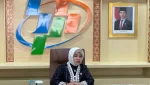Kepala BPS Amalia Adininggar Widyasanti dalam konferensi pers di Jakarta, Selasa (5/5/2026). (Foto: ANTARA/Bayu Saputra)