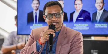 Deputy Division Head Application Development Division PT Bank Negara Indonesia (Persero) Tbk, Durga Prasad Uppu berbicara dalam acara Cruise Connect 2026 yang digelar Infobank Media Group berkolaborasi dengan XOEO, di Jakarta, Jumat, 8 Mei 2026. (Foto: M. Zulfikar)