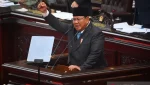 Presiden Prabowo Subianto menyampaikan pidato dalam Rapat Paripurna ke-19 DPR RI Masa Persidangan V Tahun Sidang 2025-2026 di kompleks Parlemen, Jakarta, Rabu (20/5/2026). DPR menggelar rapat paripurna dengan agenda antara lain penyampaian Kerangka Ekonomi Makro dan Pokok-Pokok Kebijakan Fiskal oleh Presiden Prabowo. (Foto: ANTARA FOTO/Rivan Awal Lingga/app/kye)