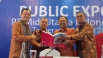 Jajaran Direksi PT Midi Utama Indonesia Tbk (Alfamidi). (Foto : Ari Astriawan)