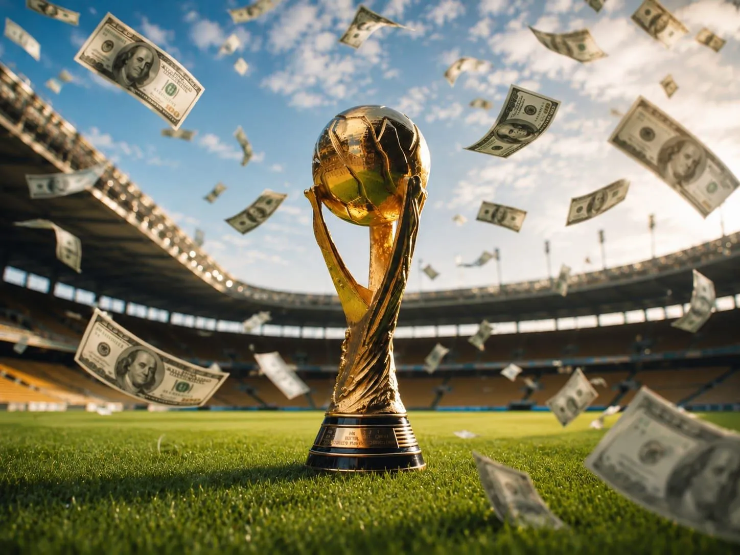 Ilustrasi biaya Piala Dunia 2026. (Foto: Infobank/AI)
