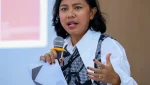 Wakil Ketua Badan Kerja Sama Antar-Parlemen (BKSAP) DPR RI, Irine Yusiana Roba Putri, dalam kegiatan BKSAP Day di Universitas Atma Jaya Yogyakarta (UAJY), Senin (8/6/2026). (Foto : DPR)