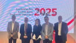Jajaran direksi Prudential Indonesia usai konferensi pers di Jakarta, Rabu (3/6/2026). (Foto: Alfi Salima Puteri)