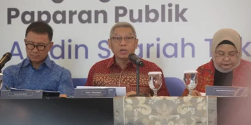 Presiden Direktur Bank Aladin Syariah, Koko Tjatur Rachmadi, dalam paparan publik Bank Aladin Syariah, di Jakarta, Kamis, 4 Juni 2026. (Foto: Erman Subekti)