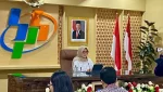 Deputi Bidang Metodologi dan Informasi Statistik BPS Pudji Ismartini menyampaikan rilis Berita Resmi Statistik di Jakarta, Selasa (2/6/2026). (Foto: ANTARA/Rizka Khaerunnisa)