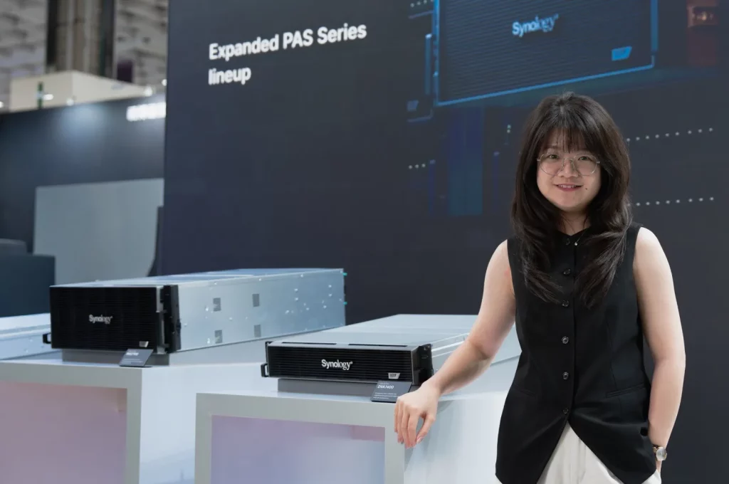 Indonesia Country Manager Synology, Clara Hsu dalam ajang Computex 2026. (Foto: Istimewa)