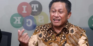 Direktur Utama PT Asuransi Tri Pakarta Syariah, Herry Triyatno, saat melakukan kunjungan media atau media visit ke Kantor Infobank Media Group, Kebayoran Lama, Jakarta Selatan,Kamis (4/6/2026). (Foto: Zaenal Abdurrani)
