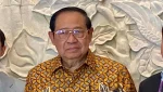 Presiden ke-6 Republik Indonesia Susilo Bambang Yudhoyono (SBY) usai menghadiri acara The 2026 Asia Grassroots Forum Hosted by Amartha di Jakarta, Kamis (4/6/2026). (Foto: Prima Gumilang)