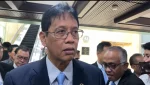 Menteri Keuangan Purbaya Yudhi Sadewa dalam wawancara cegat di Kompleks DPR RI, Jakarta, Kamis, 4 Juni 2026. (Foto: Irawati)
