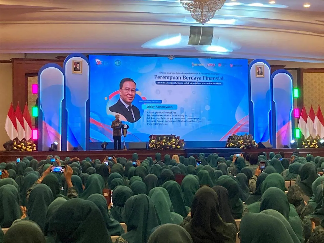 Kepala Eksekutif Pengawas Perilaku Pelaku Usaha Jasa Keuangan, Edukasi, dan Pelindungan Konsumen OJK, Diki Kartikoyono di acara Edukasi Keuangan Dalam Rangka Rangkaian Bulan Literasi Keuangan (BLK) Tahun 2026 bertema “Perempuan Berdaya Finansial: Literasi Keuangan Keluarga untuk Mewujudkan Masyarakat Sejahtera” di Auditorium Dhanapala Kementerian Keuangan, Jakarta Pusat, Selasa (9/6/2026). (Foto: Prima Gumilang)