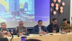 Menteri Keuangan Purbaya Yudhi Sadewa (tengah) saat menyampaikan keterangan pers di Kementerian Keuangan, Jakarta, Jumat (26/6/2026). (Foto: Prima Gumilang)