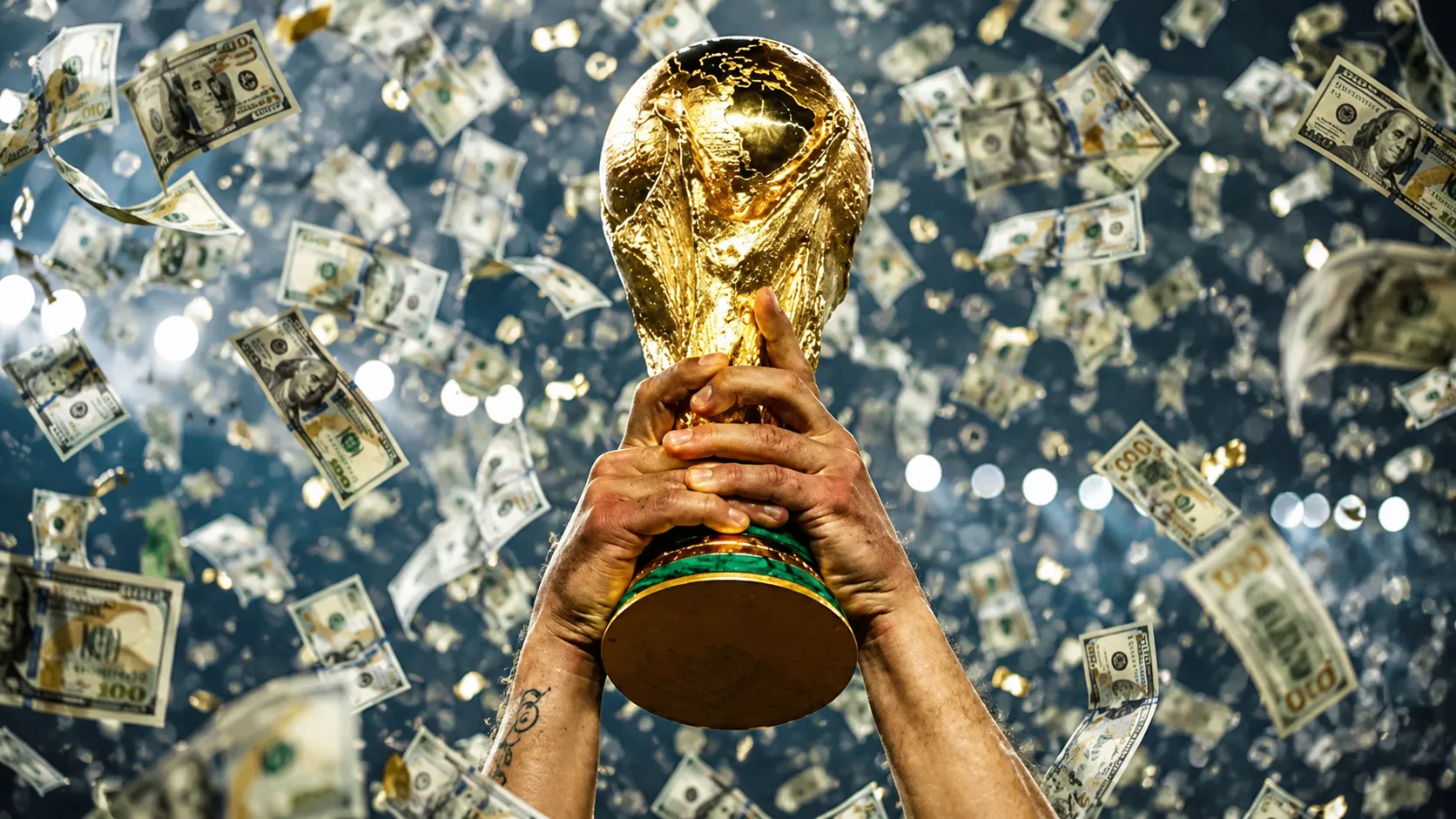 Ilustrasi - FIFA bakal memberikan trofi dan hadiah uang bernilai fantastis untuk juara Piala Dunia 2026. (Foto: Infobank/AI)