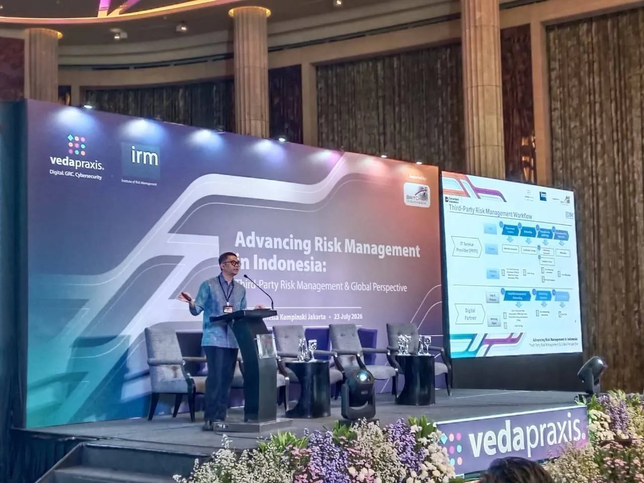 Head of IT & Digital Risk Group BRI, Nugroho Pancayogo dalam acara Advancing Risk Management in Indonesia: ThirdParty Risk Management & Global Perspective di Jakarta, Kamis, 23 Juli 2026. (Foto: Mohammad Adrianto Sukarso/Infobank)