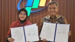 Penandatanganan Nota Kesepahaman (MoU) mengenai penyediaan data dan/atau informasi statistik serta pemanfaatan jasa layanan perbankan yang ditandatangani Direktur Utama BTN Nixon L.P. Napitupulu bersama Kepala Badan Pusat Statistik RI Amalia Adininggar Widyasanti di Jakarta, Rabu (8/7).