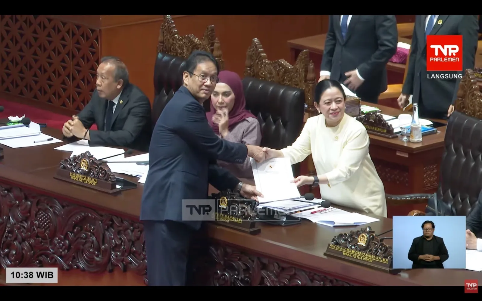 Rapat Paripurna DPR RI ke-26 Masa Persidangan V Tahun Sidang 2025-2026. (Foto: Tangkapan layar)